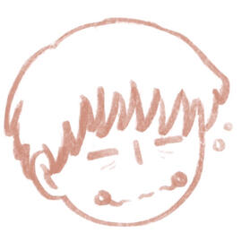 circle avatar image of a choyminoy drawing of a tired inumaki toge chibi head
